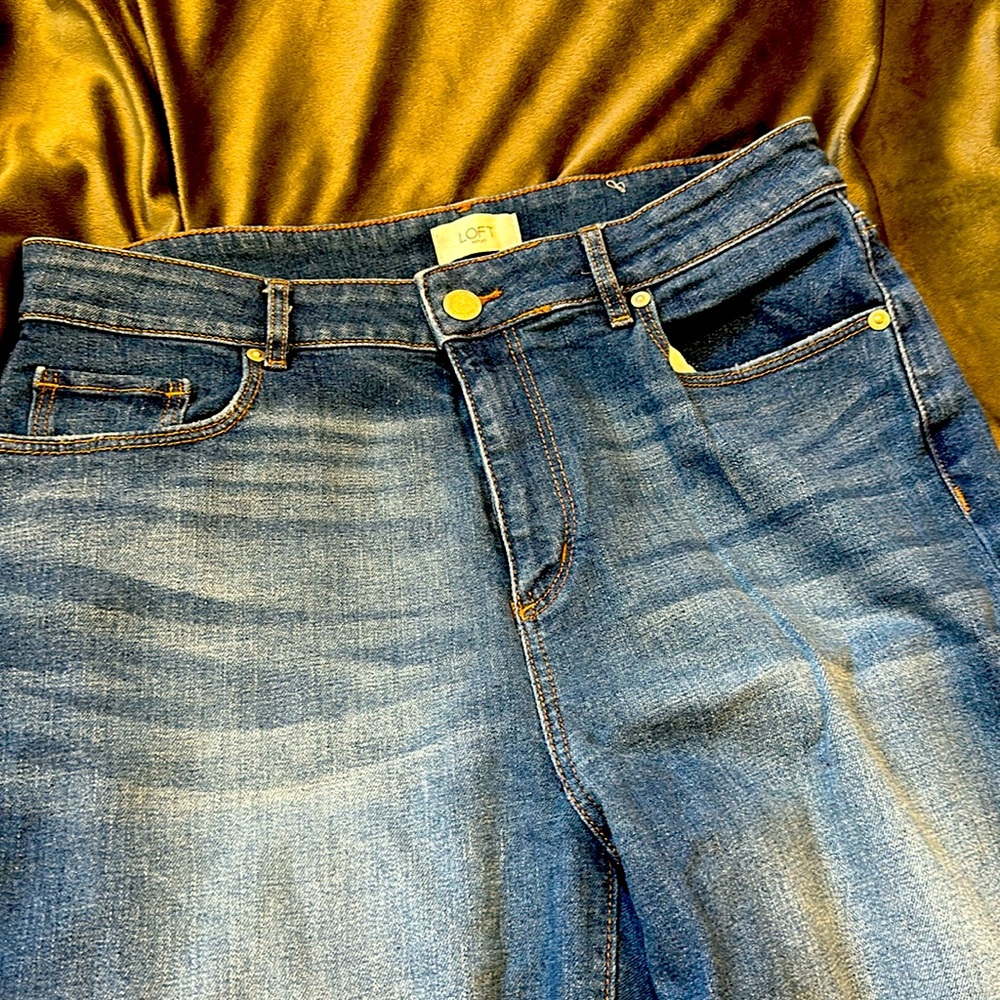 Loft outlet size 10 wide leg, high waisted, jean
